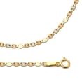 thumbnail image 1 of Solid 14k Yellow White Rose Gold Necklace Valentino Chain Star Diamond Cut Thin Multi, 2.1 mm - 22 inch, 1 of 1