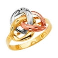 thumbnail image 1 of Solid 14k Yellow White and Rose Three Color Gold 3 Infinity Ring Size 7, 1 of 2