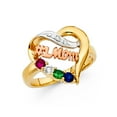 thumbnail image 1 of Solid 14k Yellow White and Rose Three Color Gold Pray Hands Ring Size 9.5, 1 of 2
