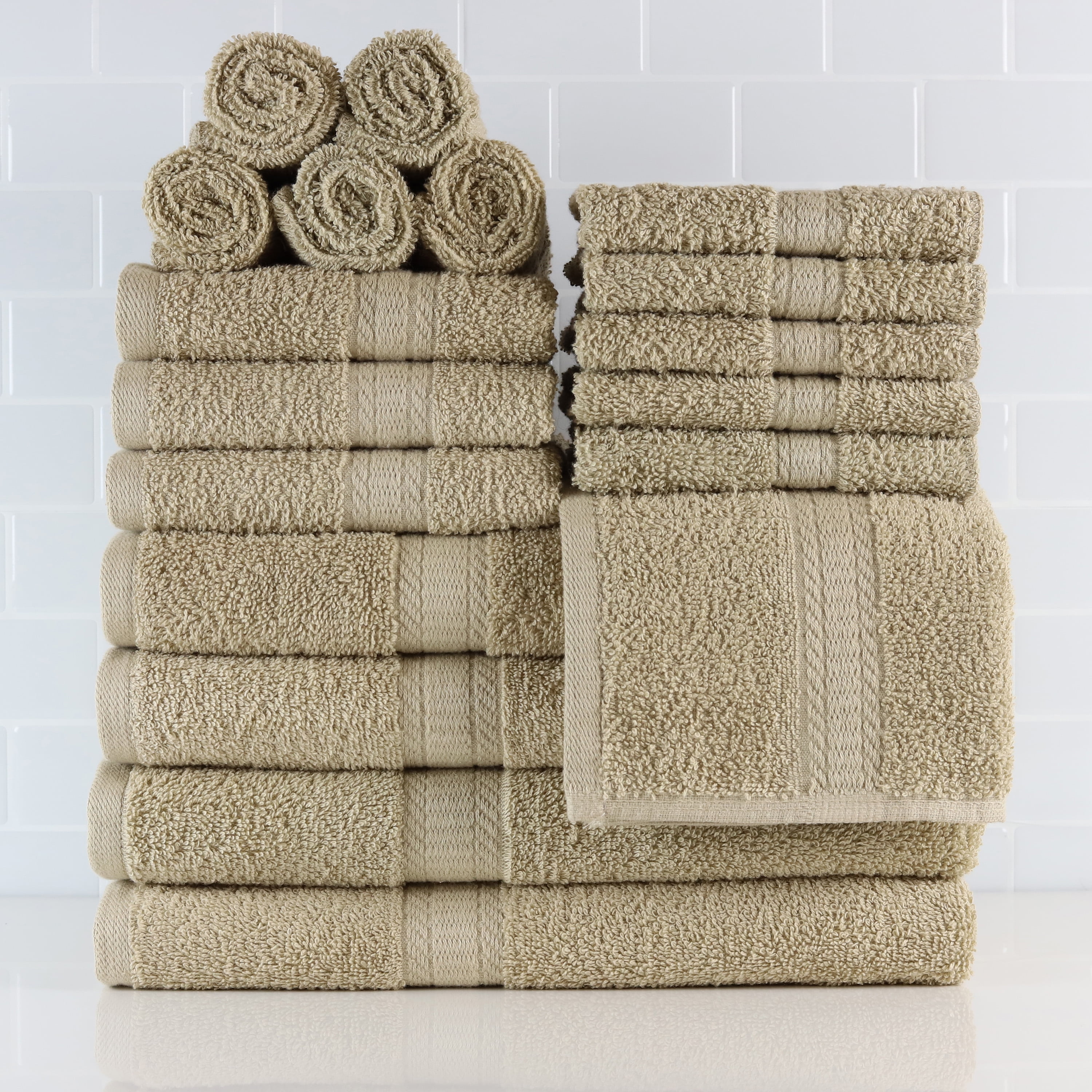 Mainstays value terry cotton bath towel set hotsell
