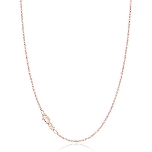 Solid 18K Gold Over 925 Sterling Silver Chain Necklace For Women, 1.2Mm Cable Chain Necklace Thin & Dainty & Sturdy Women'S Chain Necklaces 14/16/17/18/20/22/24 Inch[o4754]
