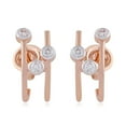 thumbnail image 1 of Solid 18Kt Rose Gold 0.45 TCW SI Clarity HI Color Diamond Fine Earrings, 1 of 4