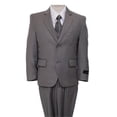 thumbnail image 1 of Solid 2 Button Front Closure Interior Pick Stitching Boys Suits  Light Grey - 7, 1 of 1
