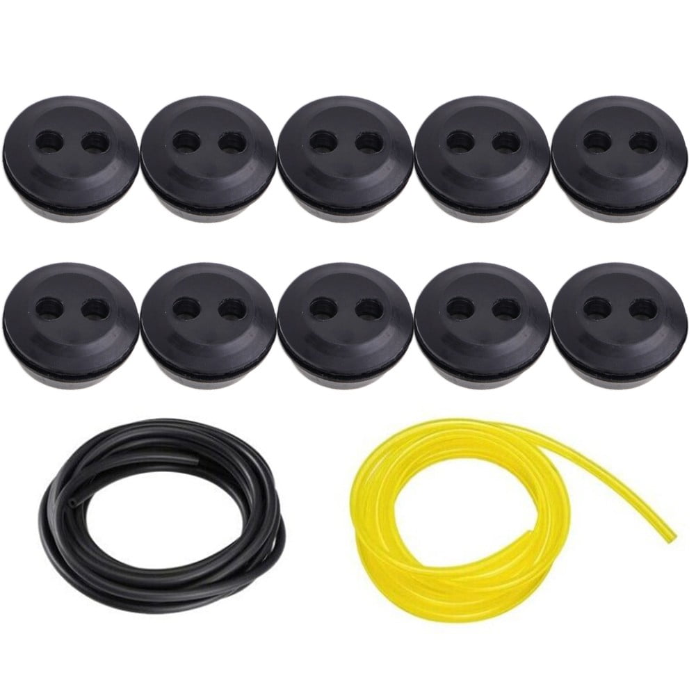 Solid 2 Holes Fuel Tank Grommet Rubber With Fuel Line Pipe For Brush