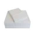 thumbnail image 1 of Solid 300-Thread Count Cotton Percale Deep Pocket Sheet Set by Blue Nile Mills, Twin, White, 1 of 1