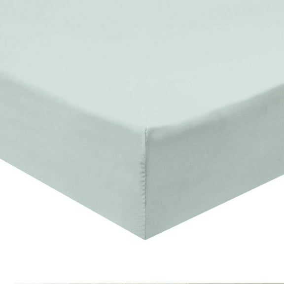 Solid 340-Thread-Count, 100-Percent Cotton Top Split California King (72-Inch Wide x 84-Inch Long) Fitted Sheet, Sea
