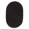 thumbnail image 1 of Solid 4' Round Wool Rug Black, 1 of 1
