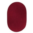 thumbnail image 1 of Solid 6' Round Wool Rug Red Wine, 1 of 1