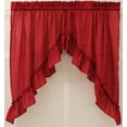thumbnail image 1 of Solid 60Wx38L Ruffled Swag Pair Red, 1 of 2