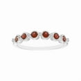 thumbnail image 1 of Solid 925 Sterling Silver 0.70 Ctw Garnet Gemstone Half Eternity Bezel Setting Stacking Ring, Women Wedding Engagement Ring_12, 1 of 1