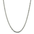thumbnail image 1 of Solid 925 Sterling Silver 3.5mm Diamond-cut Rope Chain Necklace - with Secure Lobster Lock Clasp 20", 1 of 6