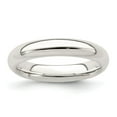 thumbnail image 1 of Solid 925 Sterling Silver 4mm Comfort Fit Plain Classic Wedding Band Ring Size 8, 1 of 3