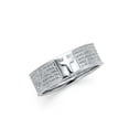 thumbnail image 1 of Solid 925 Sterling Silver CZ Cubic Zirconia Lords Prayer Embossed Mens Religious Fashion Anniversary Ring Size 12.5, 1 of 2