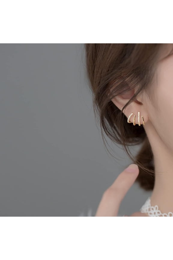 Solid 925 Sterling Silver Claw Earrings H Ie For Wome Half Hoop Earrings Cuff Earrings Wrap[Z1639]