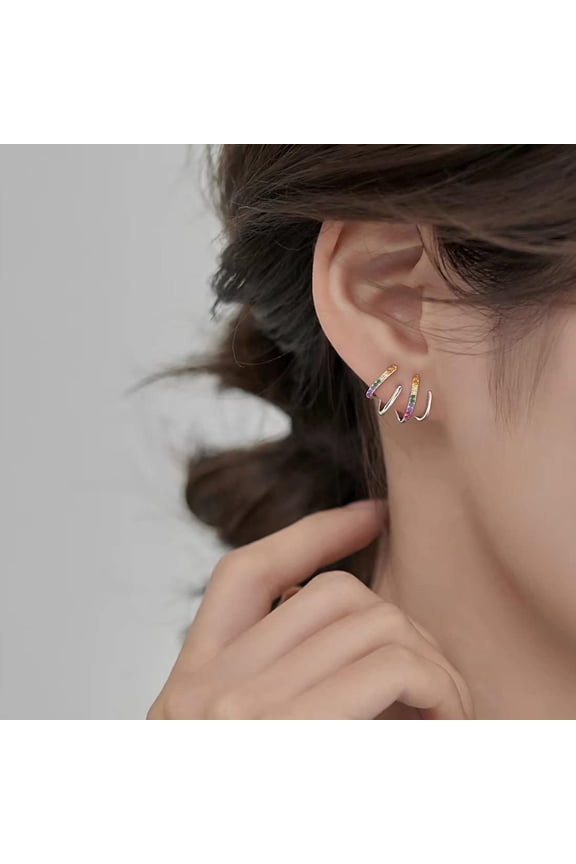 Solid 925 Sterling Silver Claw Earrings H Ie For Wome Half Hoop Earrings Cuff Earrings Wrap[Z1641]