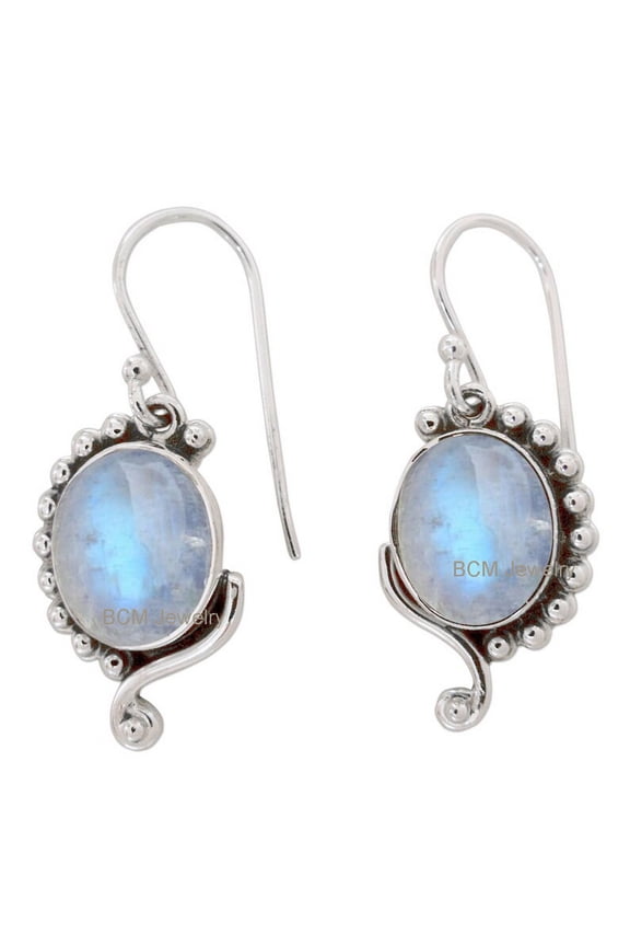Solid 925 Sterling Silver Earrings For Womens, June Birthstone, Bridesmaid Gift Earrings, Moonstone, Gemstone Earrings, Christmas Gift For Her
