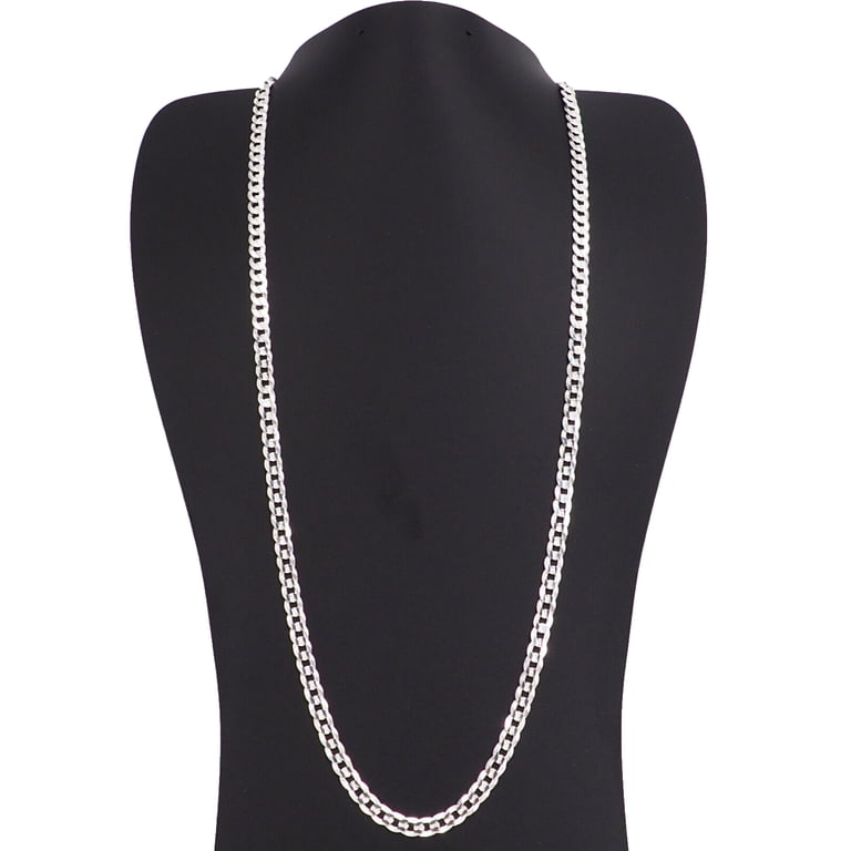 Lot - Five Sterling Silver Necklaces including Two Box Chains, a Drop