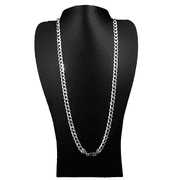 Solid 925 Sterling Silver Italian 7.2mm Flat 22  Curb Chain Necklace for Men Women CURB180-22
