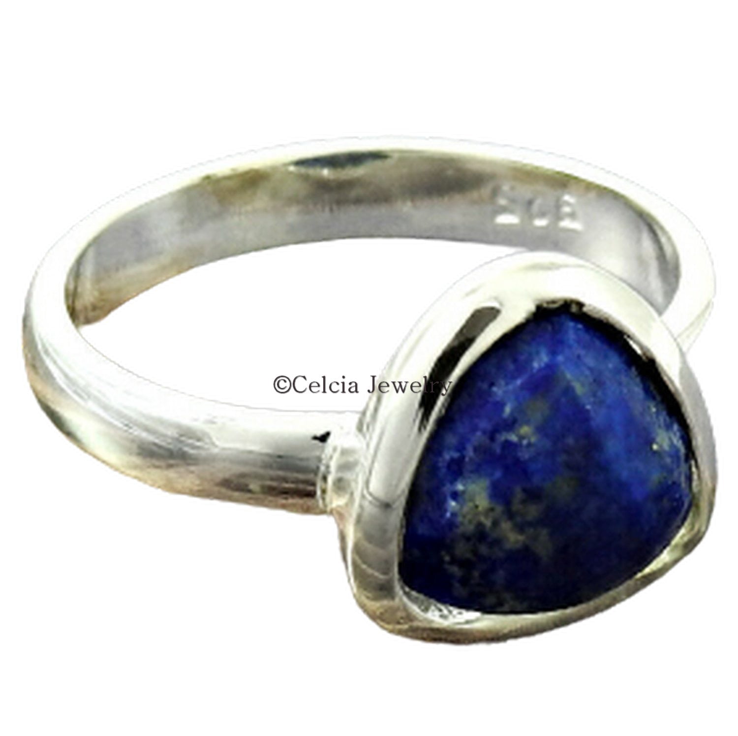Solid 925 Sterling Silver, Lapis Lazuli Healing Gemstone Ring, Engagement Ring, Wedding Ring, Promise Ring, Solitaire Ring, Birthday&nbsp;Gifts For Women, Valentines Day Gifts (lapis-lazuli, 7)