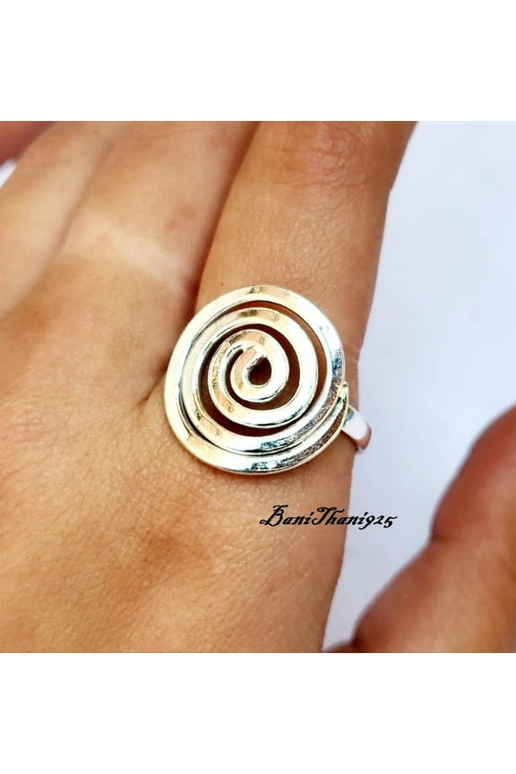 Solid 925 Sterling Silver Meditation Ring – Handmade Spinner Ring for Men & Women, Statement Anxiety Ring, Gift for Her or Mother