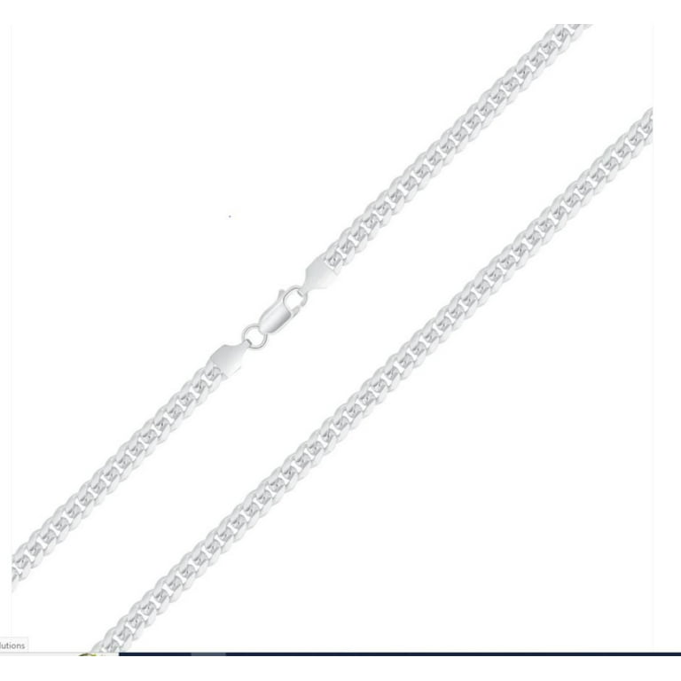 Solid 925 Sterling Silver Miami Cuban Link Bracelet, 5mm, Inch