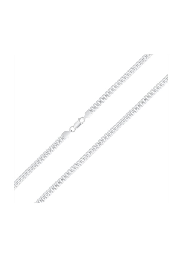 Solid 925 Sterling Silver 16 2.5mm Miami Cuban Link Chain Necklace Italy for Men & Women, All Ages MST