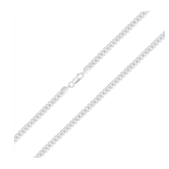 Solid 925 Sterling Silver 22 2mm Miami Cuban Link Chain Necklace Italy for Men & Women, All Ages MST