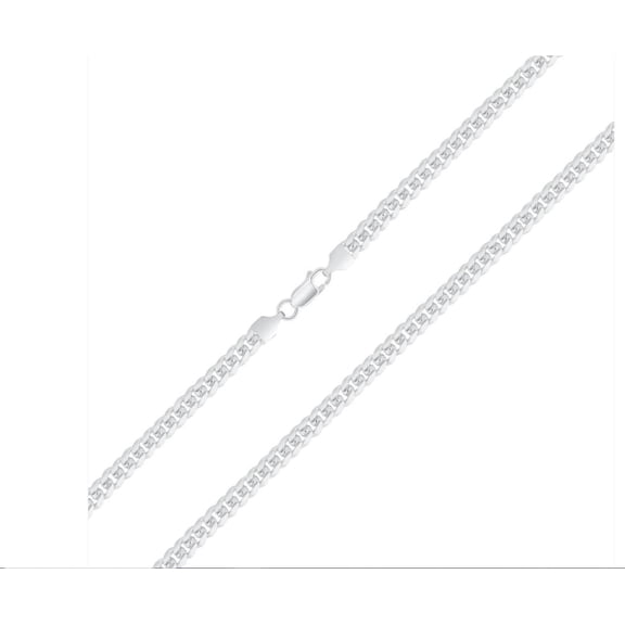 Solid 925 Sterling Silver Miami Cuban Link Chain Necklace 3mm, 22 in Made in Italy, Unisex, All Ages