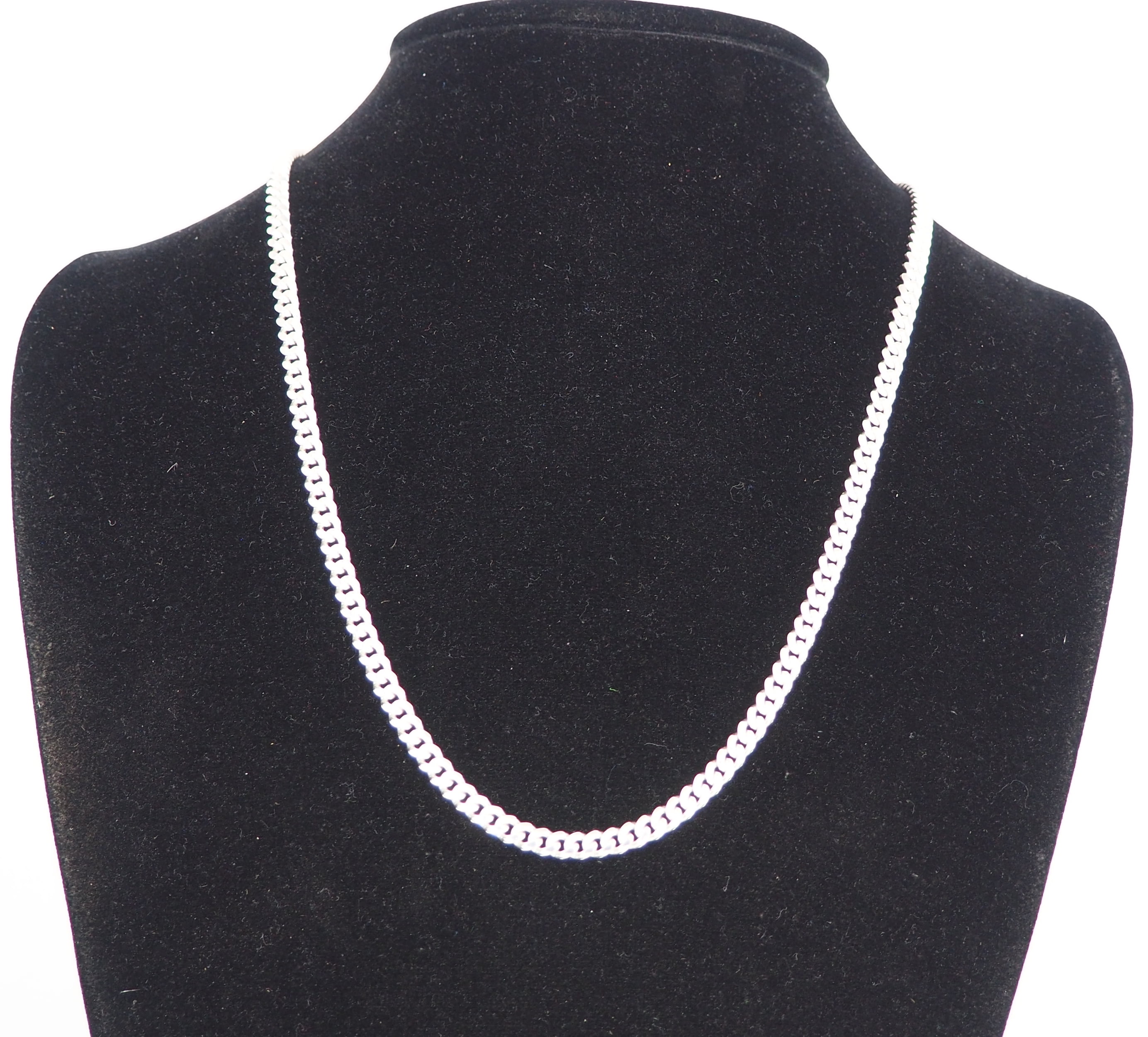 『Hollywood CHAIN BROWN×SILVER』 Mens Solid 925 Sterling Silver Iced Cuban Link Chain Flooded