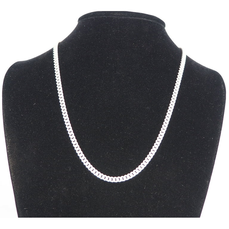 MST Unisex 22-Inch 5mm 925 Sterling Silver Miami Cuban Link Chain