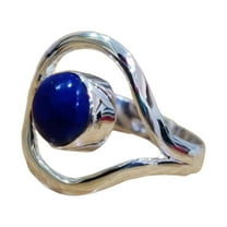 Solid 925 Sterling Silver Ring For Womens, Lapis Lazuli Ring Gemstone Unique Handcrafted Ring For Her