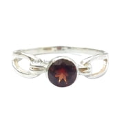 Solid 925 Sterling Silver Ring For Womens, Natural Garnet Ring Gemstone Unique Handcrafted Ring For Her