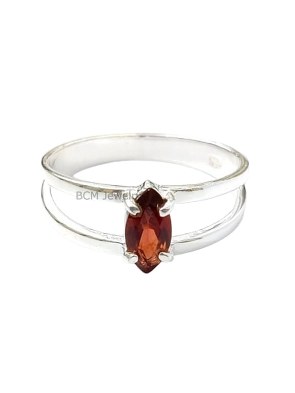 Solid 925 Sterling Silver Ring For Womens, Natural Garnet Ring Gemstone Unique Handcrafted Ring For Her
