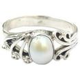 thumbnail image 1 of Solid 925 Sterling Silver Ring For Womens, Natural Pearl Ring Gemstone Unique Handcrafted Ring For Her, 1 of 5
