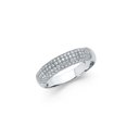 thumbnail image 1 of Solid 925 Sterling Silver Ring Micro Pave CZ Cubic Zirconia Anniversary Wedding Band Size 7, 1 of 2