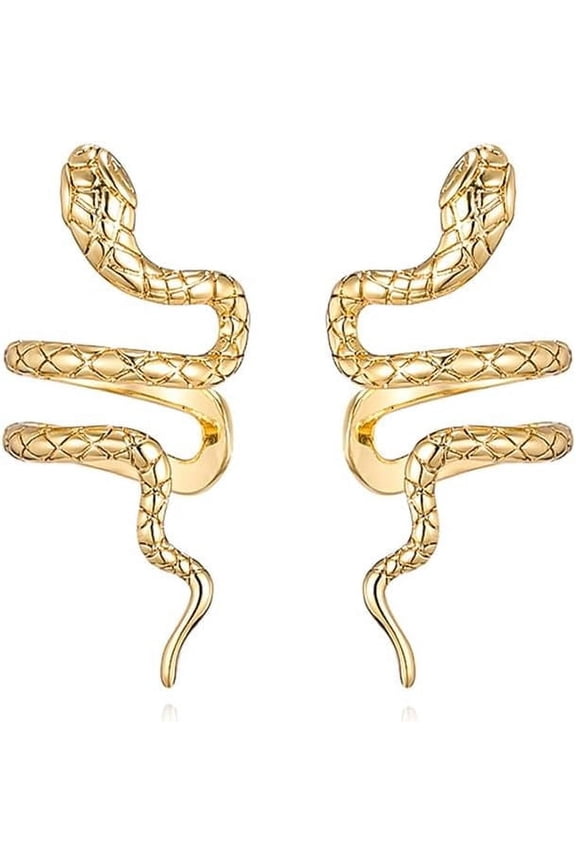 Solid 925 Sterling Silver Snake Cuff Earrings Wraps for Women Teens Snake Crawler Cuff Earrings No Piercing