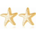 thumbnail image 1 of Solid 925 Sterling Silver Starfish Stud Earrings for Women Teens Beach Stud Earrings Sea Fish Earrings, 1 of 11