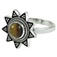 thumbnail image 1 of Solid 925 Sterling Silver, Tiger Eye Healing Gemstone Ring, Solitaire Ring, Anxiety&nbsp;Ring, Tungsten&nbsp;Ring, Gothic&nbsp;Jewelry, Valentines Day Gifts For Women, Silver Oxidized Ring, 1 of 6