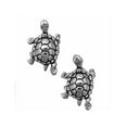 thumbnail image 1 of Solid .925 Sterling Silver Turtle Earrings with Hypoallergenic Posts and Backs Item #503, 1 of 3