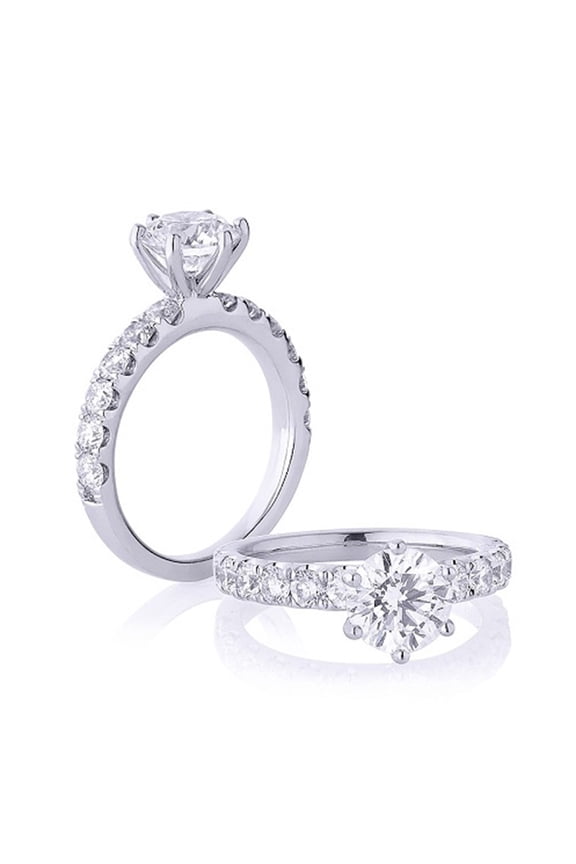 Solid 950 Platinum 0.74 Ct IGI / GIA Certified Lab Grown Diamond Ring for Women Sizable