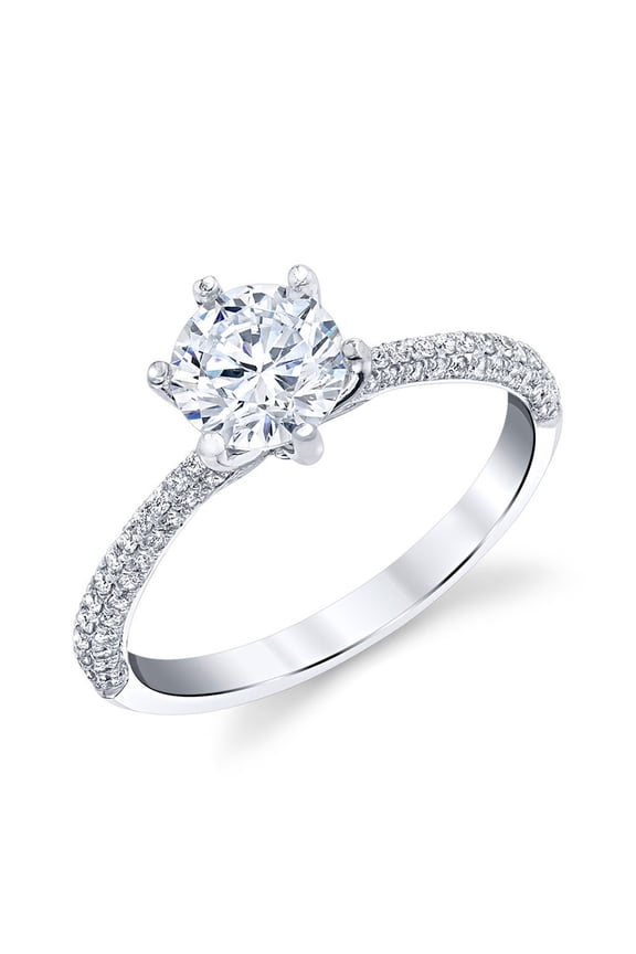 Solid 950 Platinum IGI / GIA Certified 0.85 Ct Lab Grown Diamond Women Ring Sizable