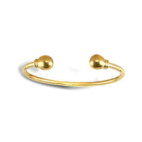 Solid 9ct Gold Jewelco London Collared Torque Baby Bangle Bracelet