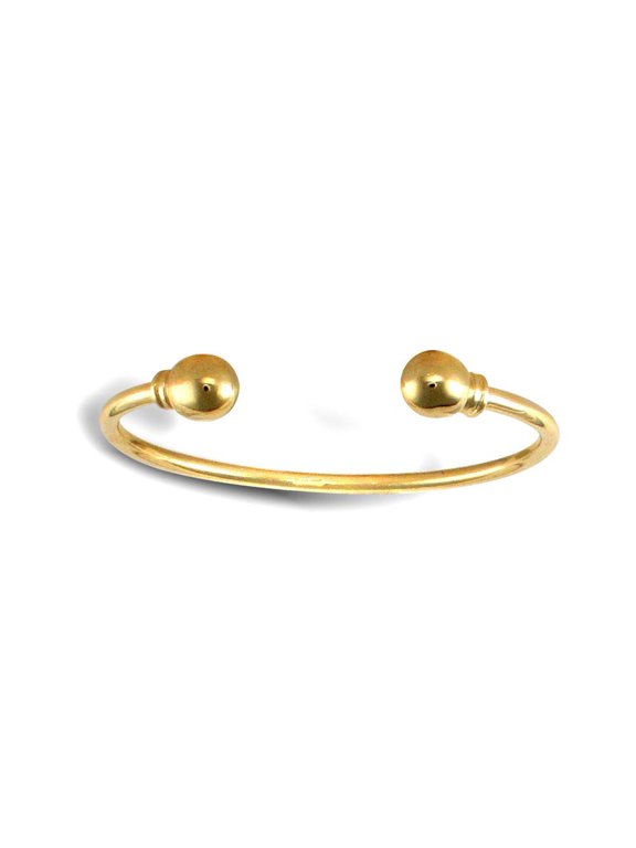 Solid 9ct Gold Jewelco London Collared Torque Baby Bangle Bracelet