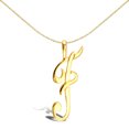 thumbnail image 1 of Solid 9ct Gold Jewelco London Script Identity Initial Pendant Letter F, 1 of 4