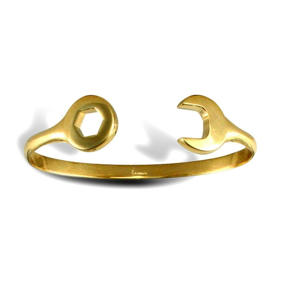 Solid 9ct Gold Jewelco London Spanner Baby Bangle Bracelet