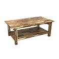 thumbnail image 1 of Solid Acacia Wood Architectural Coffee Table, Natural, 1 of 5