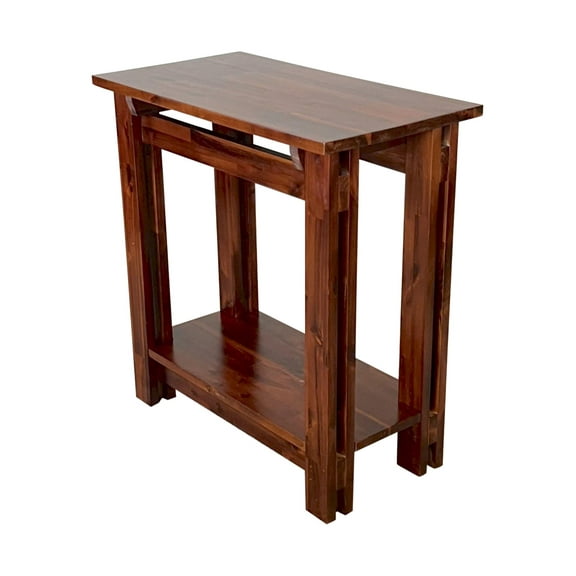 Solid Acacia Wood Architectural Recliner Table, Mahogany