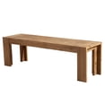 thumbnail image 1 of Alpine Furniture Seashore Wood Dining Bench in Antique Natural (Brown), 1 of 6