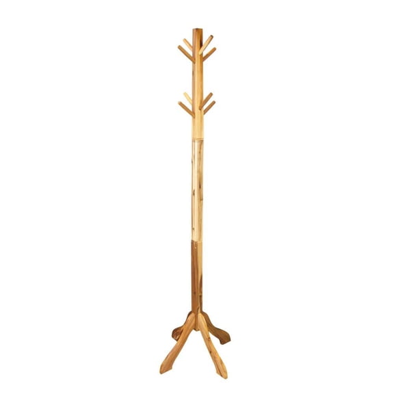 Solid Acacia Wood Natural Hall Tree