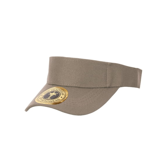 Solid Adjustable Blank Visor, Khaki